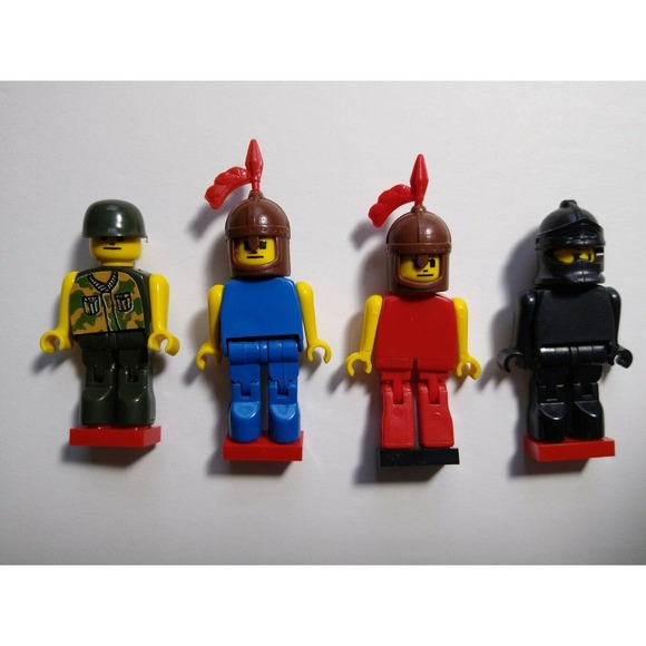 Robot Toy Figures Plastic War Combat Action Figures Movable Lot Of 4 Blockheads - Picture 10 of 12